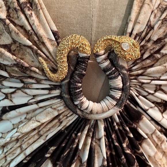 Roberto Cavalli Snake Print Jersey Dress - Picture 2 of 7